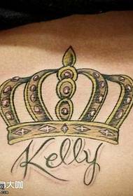 Back crown tattoo pattern