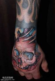 Arm skull tattoo pattern