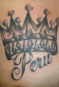 Peruvian King's Crown Tattoo Pattern