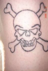 Arm modellu tatuu di craniu simplice