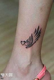Leg wings tattoo pattern