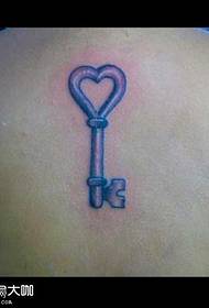 Back blue key tattoo pattern