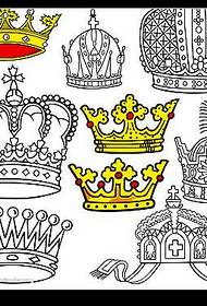 Crown tattoo pattern