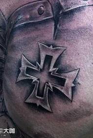 Chest cross tattoo pattern