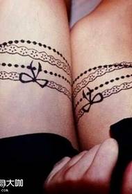 Legs fresh lace tattoo pattern