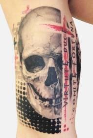 Crno-bijelo 手臂 engleski uzorak tetovaža