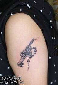 Arm sleutel tatoeëringpatroon