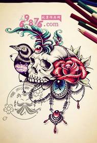 European and American skull vintage tattoo manuscript pictures