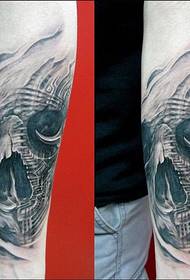 Mörk terror-serie skalle tatuering