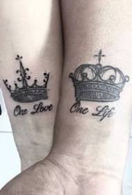 Appreciation of a group of crown tattoo designs related to the crown