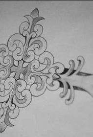 Рукапіс крыжаванага малюнка татуіроўкі