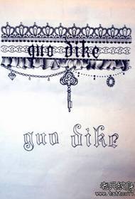 A stylish sexy lace tattoo manuscript tattoo pattern