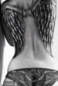 Atmospheric wings tattoo pattern