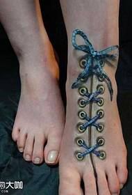 Foot bow tattoo pattern