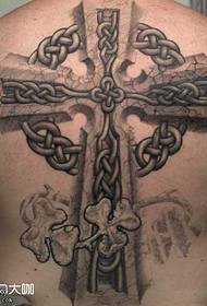 Natrag križ tetovaža uzorak