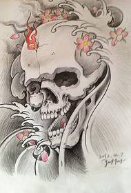 Sketch skull tattoo manuscript picture