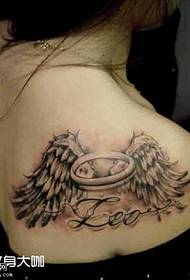 Φτερά ώμου φτερό μοτίβο τατουάζ