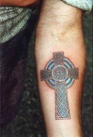 Celtic knot cross pattern model tattoo tattoo