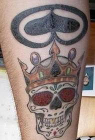 Spade crown crowned tattoo pattern