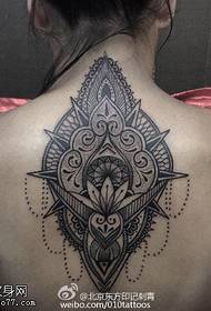 Back lace tattoo pattern