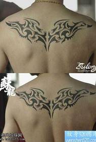 Back wings totem tattoo pattern