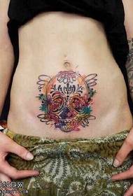 Abdominal color tattoo tattoo pattern