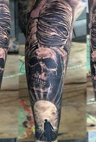 Leg licking tattoo pattern