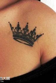 Chest crown tattoo pattern