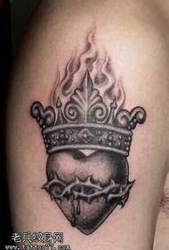Arm black love crown tattoo pattern