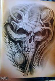 Evropë dhe Modeli i tatuazheve të kafkës 3D të Shteteve të Bashkuara 162750 @ Model tatuazhi i kafkës Horror tregojnë modelin e figurave