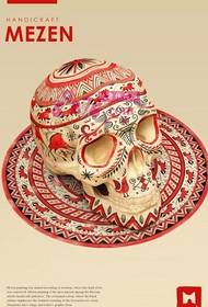 Fashion totem skull tattoo manuscript picture