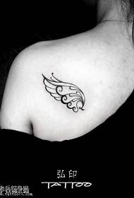 Shoulder wing tattoo pattern