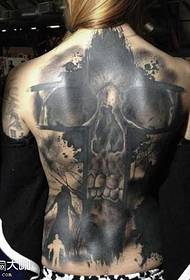 Patrón de tatuaxe cara atrás