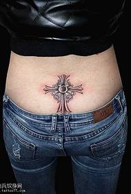 Waist cross tattoo pattern