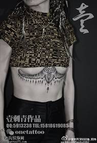 Chest lace tattoo pattern