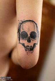 Tema di tatu di bracciu chjucu mudellu di tatuaggi di craniu
