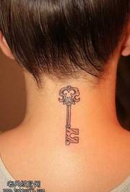 Neck key tattoo pattern