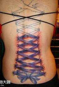 Back bow tattoo pattern