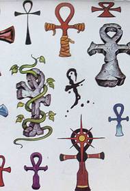 a stylish cross tattoo pattern