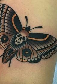 Rameno farba motýľ lebka tetovanie vzor