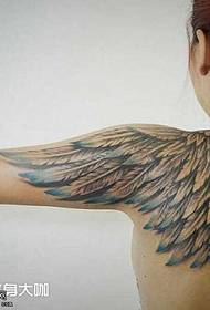 Half awkward wings tattoo pattern