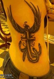 Талія хрест фенікс татуювання візерунок