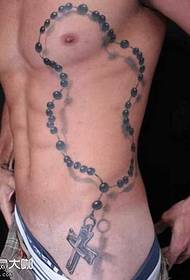 Waist cross chain tattoo pattern