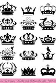 O varietate de schițe de linie neagră manuscrisul clasic literar dominator al coroanei