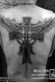 Zadní kříž křídla tetování vzor