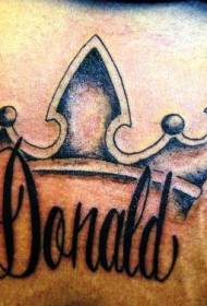 „King Downer“ karūnos tatuiruotės modelis