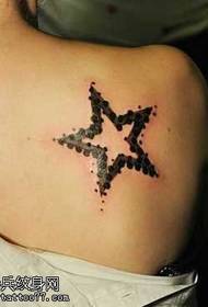 Shoulder totem pentagram pattern tattoo