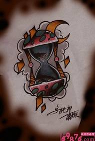 Vintage hourglass tattoo manuscript picture