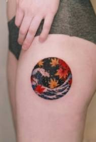 9 wave tattoo pictures of the surf theme