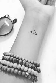 Simple triangle geometric tattoo small pattern